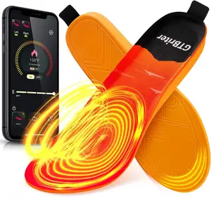 New Design 3500mAh Rechargeable Battery Powered Heated Insoles for Men Women Shoe with APP Control