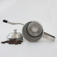 En gros, Bouilloire à café en acier inoxydable martelé, type pot à eau, avec bec verseur col de cygne étroit pour café filtre