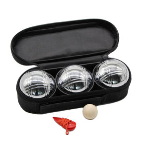 3 boules <span class=keywords><strong>de</strong></span> pétanque en métal argenté <span class=keywords><strong>de</strong></span> 73 mm - Product Image 4