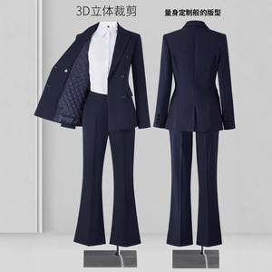 Black Padded Blazer Women Detachable Thickened Winter Coat Business Commute Interview Casual Outerwear - Product Image 5