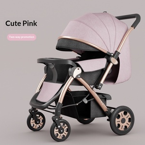 Poussette-lit en métal haute qualité, multifonctionnelle, utilisable assise ou allongée, pliable, pour enfants de 0 à 3 ans, portable - Product Image 6