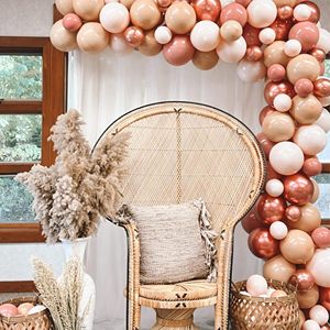 60 Ballons Rose Poudré Métallisé Chrome Or Rose Blanc Sable Nude de 12 Pouces pour Douche Nuptiale Anniversaire Rétro Rose Blush - Product Image 3