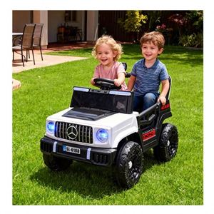 Voiture électrique pour enfants avec deux moteurs 6V4Ah, contrôle de balancement pour l'apprentissage précoce, poignée de direction, télécommande par téléphone, en plastique - Product Image 1