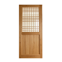 Porte intérieure en bois massif de pin, style chinois, avec grille, classique, pour décoration d'hôtel