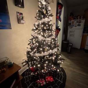 Abito di Halloween con bordo incrociato decorato bianco Spider Web grembiule di natale con atmosfera festosa <span class=keywords><strong>decorazione</strong></span> dell'albero - Product Image 2