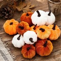 Décoration de citrouille floquée personnalisée, décoration de table pour Halloween, Thanksgiving et la récolte