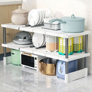 <b>Kitchen</b> <b>Racks</b> - Extendable Under Sink Organizer with Multi-Layer Pot Storage for <b>Kitchen</b> - Product Image 1