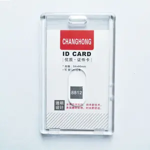 Hot selling Acrylic Credit Card ID Card Name Badge Holder,Durable Luxury Acrylic Slim Id Card Holder Case