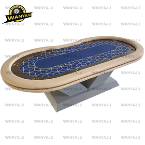 <span class=keywords><strong>Table</strong></span> de <span class=keywords><strong>Poker</strong></span> Ovalado Oval 10 Hommes 10 Places Multifonctionnelle pour Jeux de <span class=keywords><strong>Table</strong></span> de Casino avec Support en Bois et Tasses en Acier - Product Image 6