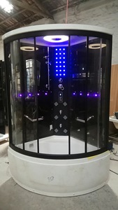 Cabine de <span class=keywords><strong>douche</strong></span> à vapeur hydromassante avec radio FM, design moderne sans cadre, panneau arrière en dalle, luxe italien, dernier modèle - Product Image 3