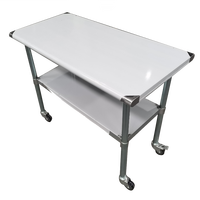 Roulettes de remplacement pour chariot utilitaire de table de travail en acier inoxydable de 4 pouces, capacité de charge de 300 kg/m, rainure de drainage, résistantes à la corrosion