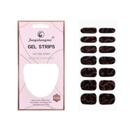 Autocollants pour ongles en gel UV non toxiques à usage unique, 14 pièces, autocollants pour ongles DIY, gel semi-durci, design pailleté, options personnalisables