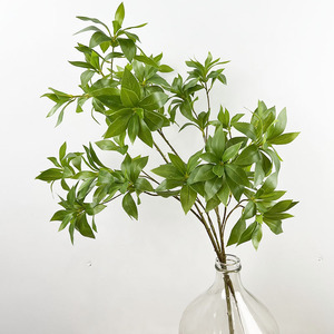 CM-TH1312 de haute qualité nouvelles feuilles de <span class=keywords><strong>plantes</strong></span> <span class=keywords><strong>Pieris</strong></span> vertes en Latex Real Touch pour la décoration intérieure - Product Image 4