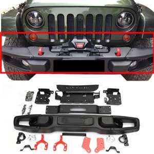 Pare-chocs avant pleine largeur OEM <span class=keywords><strong>prix</strong></span> d'usine Fit 2007-2019 JeepDOSWrangler JK JL JKU JLU pare-chocs tout-terrain illimité - Product Image 1