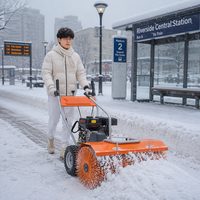 Balayeuse à neige commerciale avec tête de souffleur de neige optionnelle de 56 cm et lame à neige de 80 cm pour trottoir