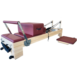 Precio al por mayor de fábrica, reformador de madera de estudio de Pilates con resortes de Metal duraderos, Color personalizado y Logotipo de Uso Universal - Product Image 1