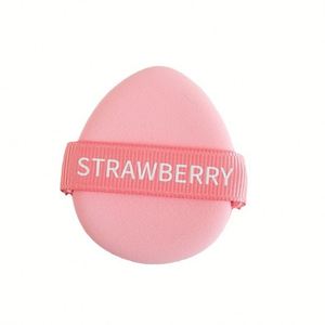 Esponja de Maquillaje Facial de Látex Suave de Doble Uso, Color Rosa, para Base de Maquillaje, Estilo Strawberry Biscuit, para Aplicación en Seco y Húmedo - Product Image 5