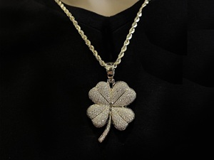 Elegante colgante de diamante con cadena de plata esterlina, joyería para damas, fiesta de negocios informal, estilo de moda de lujo - Product Image 4