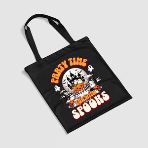 DLBZ Halloween Cute Cartoon Designer Eco-friendly <b>Large</b> Reusable Custom Canvas Tote Shopping <b>Bag</b> with Rope Handle for Party - Product Image 2