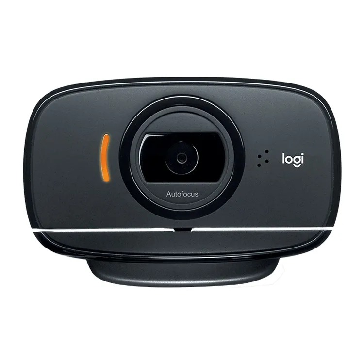 Logitech-كاميرا ويب قابلة للطي, كاميرا ويب قابلة للطي موديل B525 HD 360 P قابلة للدوران 1080 درجة مع ميكروفون مدمج مانع للضجيج