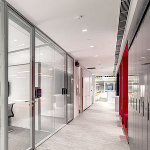 Mur de partition <span class=keywords><strong>acoustique</strong></span> à Double couche, partition de verre glacée pour salle de réunion et bureau - Product Image 5
