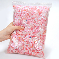 50g Mélange de décorations pour ongles en résine, motifs fleurs roses, perles, cœurs, nœuds mignons, strass et papillons Y2K Crytral, fournitures pour ongles