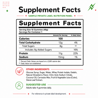 Gummies de protéines de lactosérum 11g à marque privée OEM pour une collation saine, soutien immunitaire, riches en nutriments essentiels pour hommes