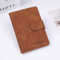 Nouveau Portefeuille de Passeport en Cuir avec Boucle Magnétique Anti-Skimming, Rangement pour Billets et Cartes, et Poche pour Carte SIM