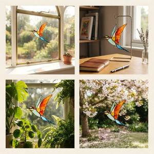 Atrapasueños de Cristal Artístico Hecho a Mano, Estilo Art Deco Vintage, con Diseño de Abeja, Decoración Única y Creativa para Ventana - Product Image 4