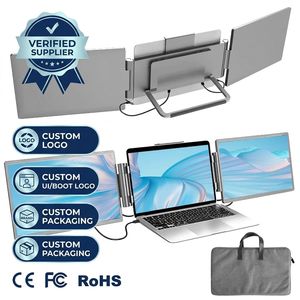 Écran portable pliable SIBOLAN de 14 pouces, double écran externe, triple moniteur portable pour ordinateur portable, extension d'écran - Product Image 1