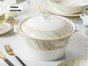Luxe <span class=keywords><strong>Marbre</strong></span> Jingdezhen Bone China <span class=keywords><strong>Vaisselle</strong></span> Et Plats Golden Edge Combinaison Ronde Ensemble De <span class=keywords><strong>Vaisselle</strong></span> En Céramique - Product Image 3