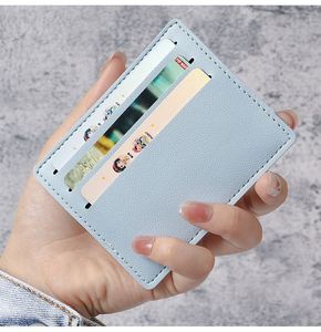 Mini tarjetero para tarjetas de visita, compacto, portátil, de cuero PU, para tarjetas de autobús y bancarias, para hombres y mujeres - Product Image 4