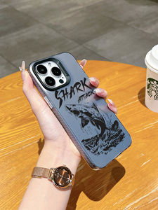 Cover per <span class=keywords><strong>iPhone</strong></span> con stampa squalo stile Street Art, modello antiurto per amanti dell'oceano, compatibile con <span class=keywords><strong>iPhone</strong></span> 17/16/15/14/<span class=keywords><strong>13</strong></span>/12 Pro Max - Product Image 3