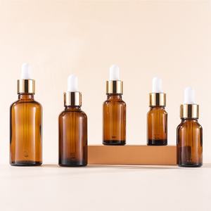 ขวดแก้วใส/สีชา สำหรับน้ำมันหอมระเหย ขนาด 5 มล. 10 มล. 15 มล. 20 มล. 30 มล. 50 มล. 100 มล. พร้อมหลอดหยดแก้ว ขายส่ง - Product Image 2