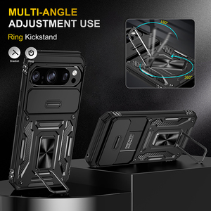 Funda Protectora Antigolpes para <span class=keywords><strong>Google</strong></span> Pixel 10 Pro XL 9 8 7A, con Cubierta Deslizante para Cámara, Anillo de Soporte, Soporte Magnético para Coche - Product Image 5