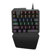 Vente en gros 35 touches Mini clavier de poche à une main Clavier ergonomique Clavier de jeu portable