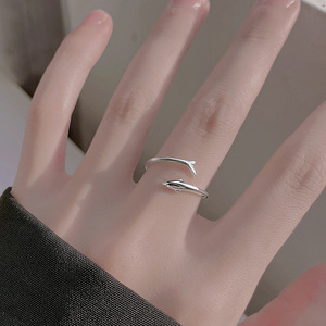 Dolphin <b>Ring</b> For Women <b>Open</b> Design Minimalist Animal Shape Jewelry Gift - Product Image 1