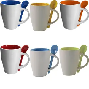 Taza con Cuchara de Cerámica, Merchandising Personalizado - Product Image 1