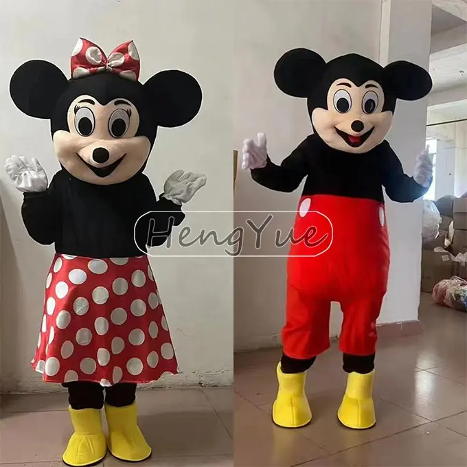 Popolare Mickey Minnie Mascot Costume Mouse Fancy Cartoon Walking Character costumi Cosplay Party Christmas Dress For Adult