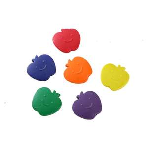 Ensemble de 6 crayons en plastique en forme de pomme sur carte blister, mignons, pour la peinture et les cadeaux des enfants - Product Image 3
