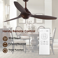 Ventilateur de plafond industriel DC 52 pouces à économie d'énergie électrique pour hôtel avec télécommande