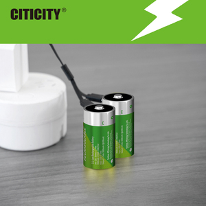 CITICITY C Size Rechargeable Lithium Ion Batteries with <b>USB</b> Charger 1.5V 3000mAh Charges in Less Than 3.5 Hours 1200+ Cycles - Product Image 4