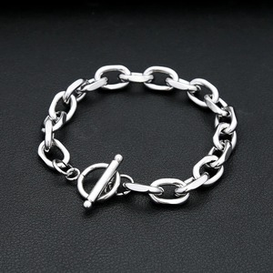 Bracelet à boucle OT yunnique en acier inoxydable, chaîne épaisse, bijoux hip hop pour hommes, cadeau, 19CM 20CM 21CM 22CM - Product Image 3