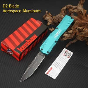 Cuchillo de Camping Ligero Kershaw9000 con Mango de Aluminio Aeroespacial y Hoja D2 de Punta Clip, 21.8CM, Apertura Directa por Empuje, para Exteriores - Product Image 2