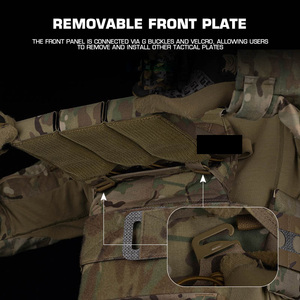 Gilet tactique à libération rapide V5 PC avec système de fermeture éclair multifonctionnel <span class=keywords><strong>MOLLE</strong></span> au dos, camouflage - Product Image 4