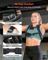 Gilet lesté en néoprène Yx 16 Lbs avec bande réfléchissante et boucle réglable pour hommes/femmes - Course à pied, entraînement de force, fitness