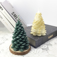 Bougies parfumées en forme de pin de Noël faites à la main pour la décoration de la maison E190, bougies cadeaux parfumées pour Noël