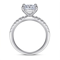 Anillo de compromiso, boda o aniversario Sun Star personalizado para mujer, de plata de ley 925, chapado en rodio/oro, geométrico y moderno.