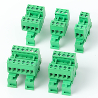 Connecteurs de bornier sur rail DIN 2EDGUKR-5.08MM + 2EDGK-5.08MM RS Vert PA66 300V 15A 2-24 pôles