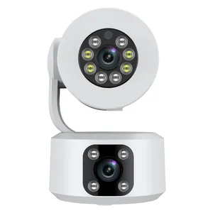 Dual-View 1080p HD IP Camera 360-Degree Panoramic Indoor Security System With Cloud Data Store Option